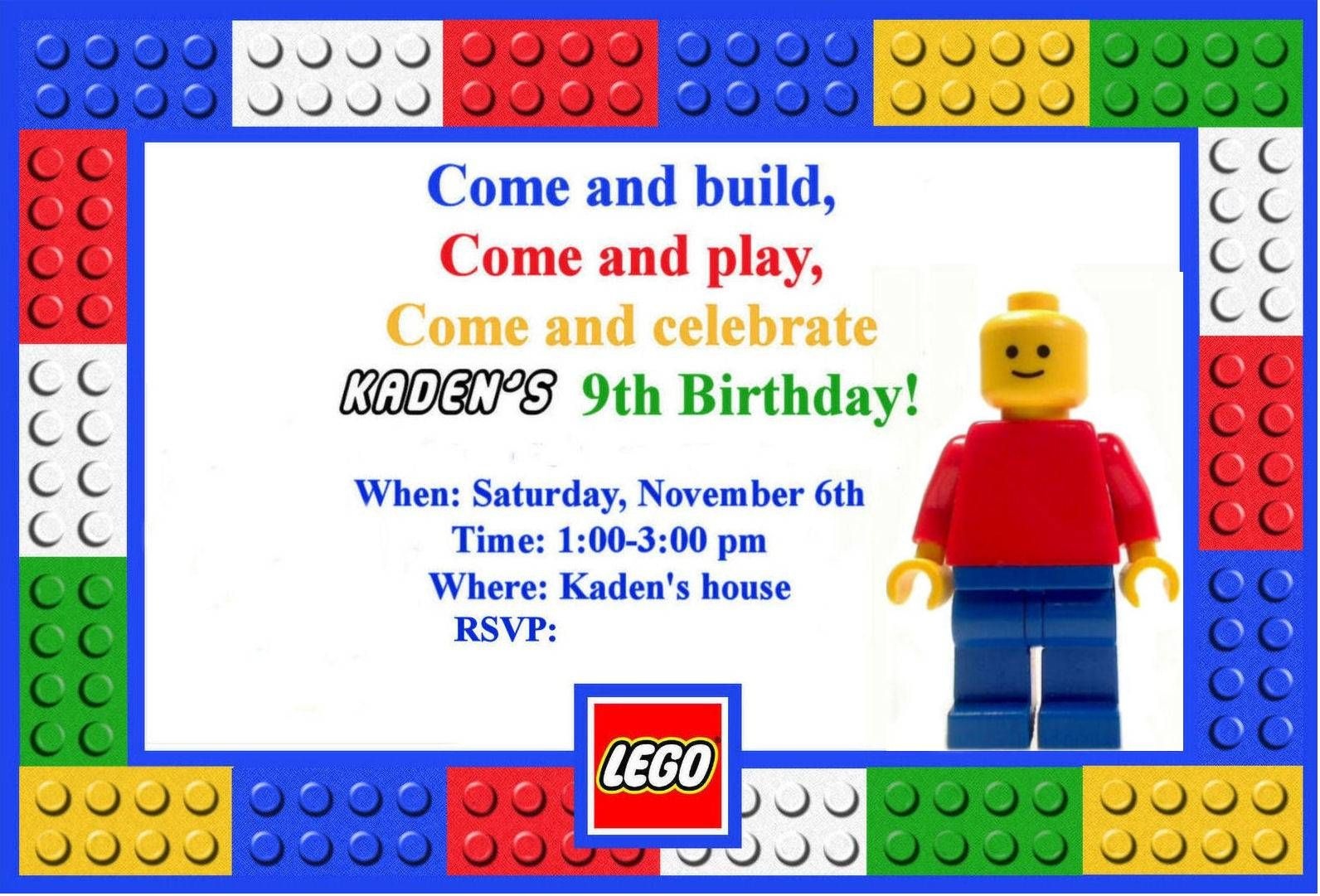 Lego Party Invitations Printable Free Free Printable