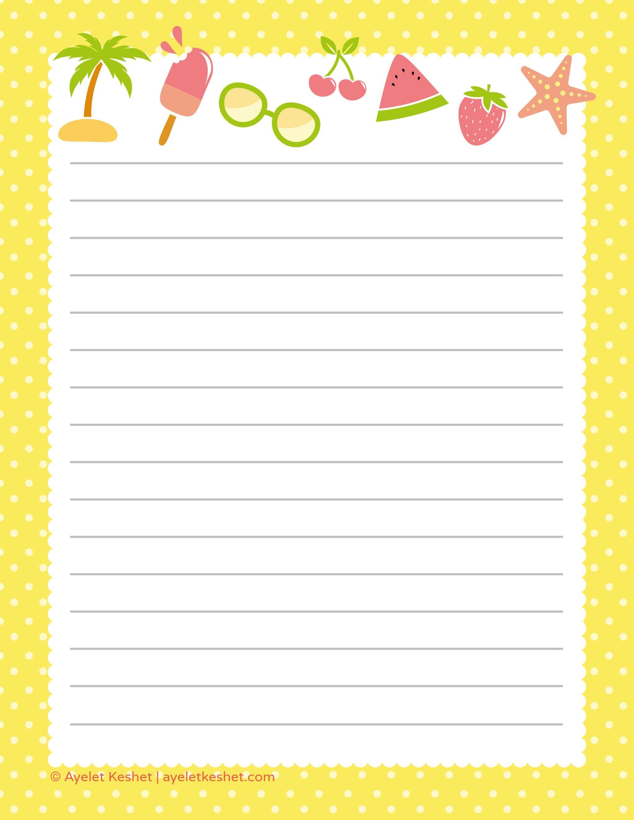 Free Printable Letter Paper | Printables To Go | Free Printable - Free Printable Stationary Pdf