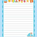 Free Printable Letter Paper | Printables To Go | Printable Letters   Free Printable Summer Borders