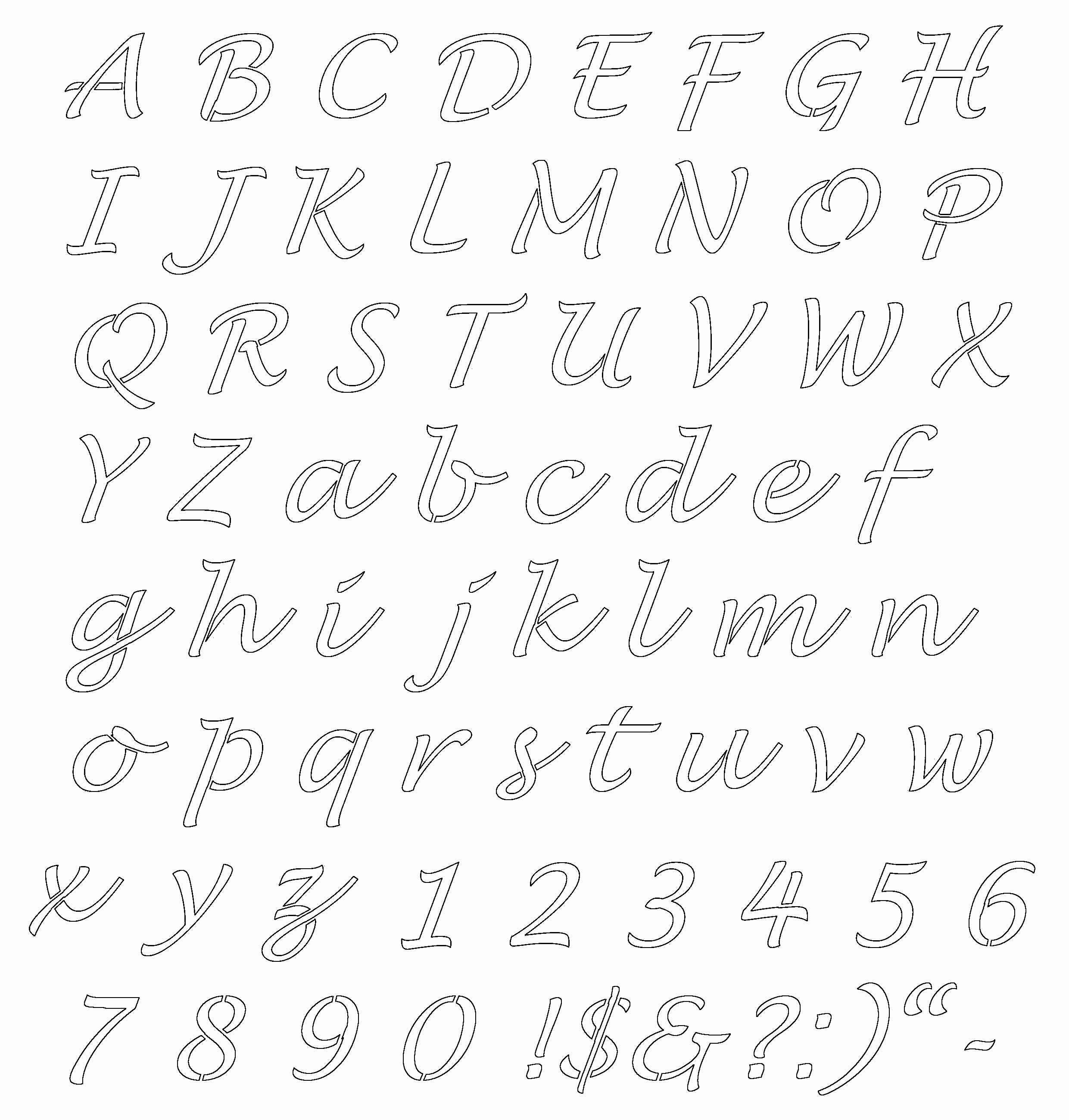 Free Printable Letter Stencils Templates | Home Style | Free - Free Printable Alphabet Stencils
