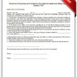 Free Printable Life Sustaining Statute, California | Sample   Free Printable Legal Forms California
