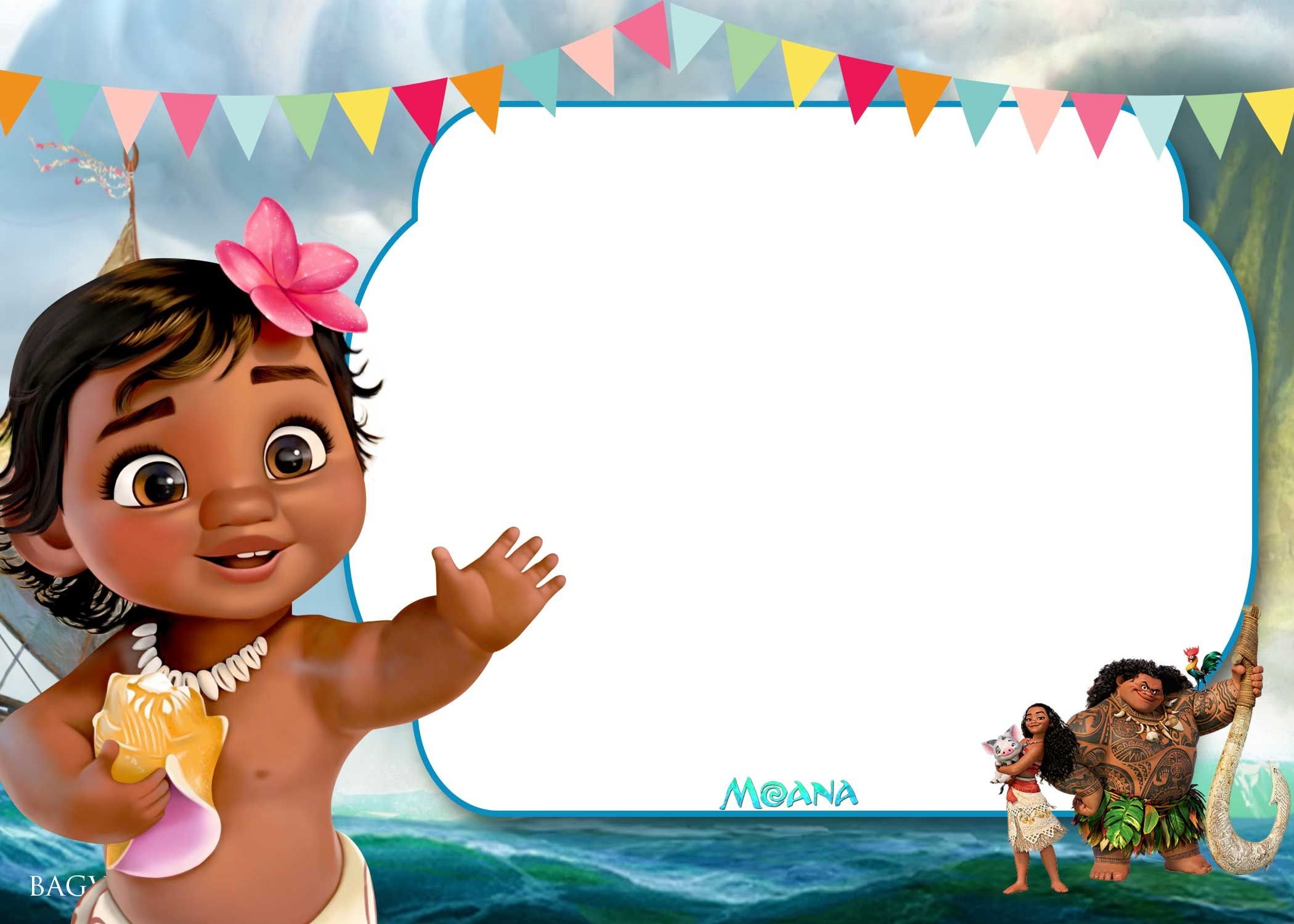 Free Printable Little Moana Birthday And Baby Shower | Moana - Free Printable Moana Invitations
