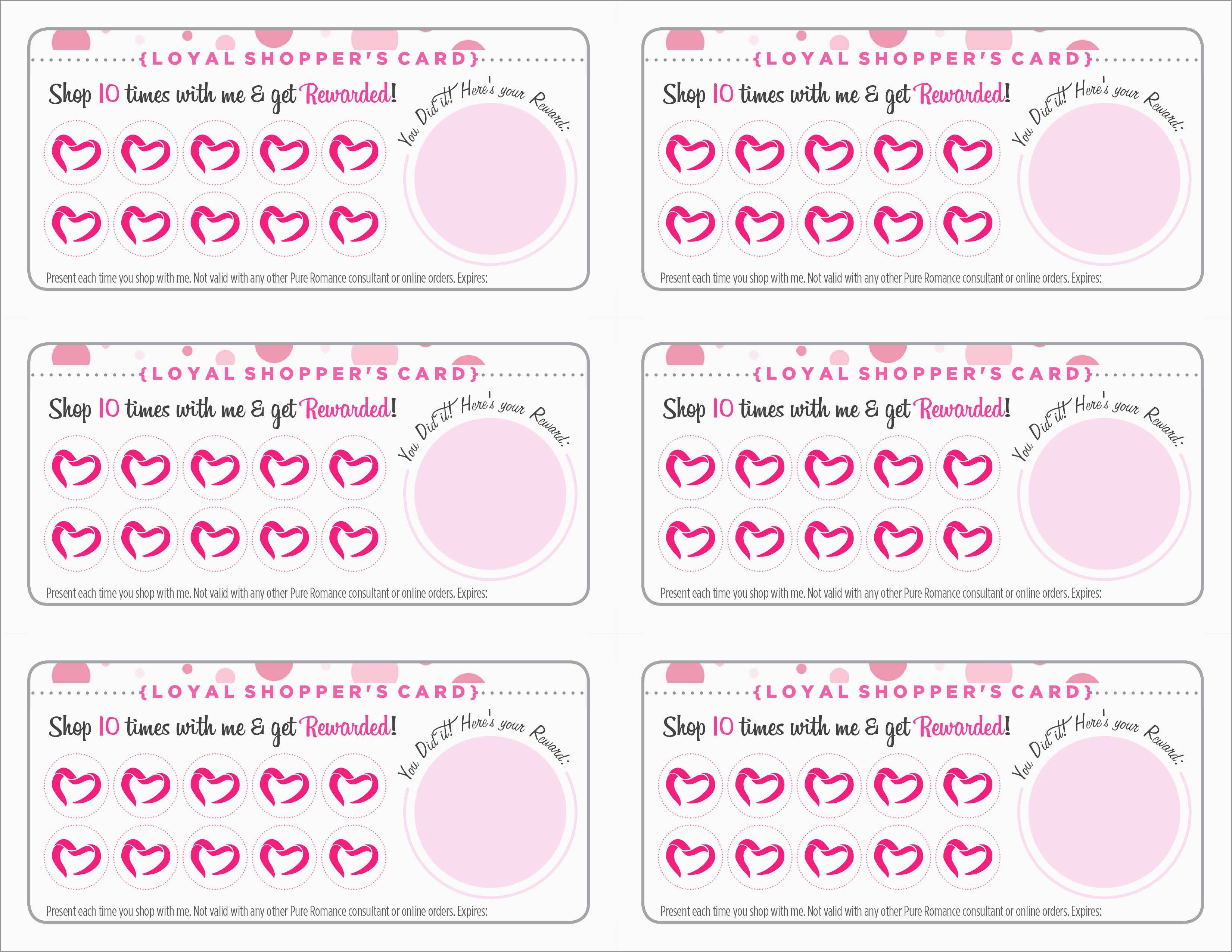 Free Printable Loyalty Card Template Free Printable