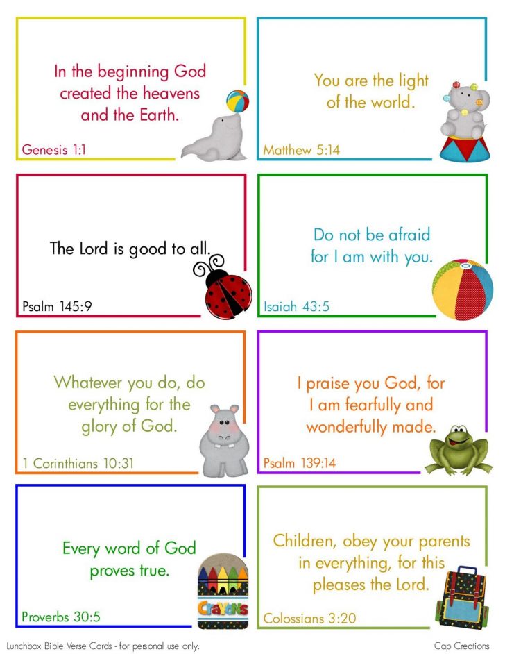 Free Printable Bible Verses For Children