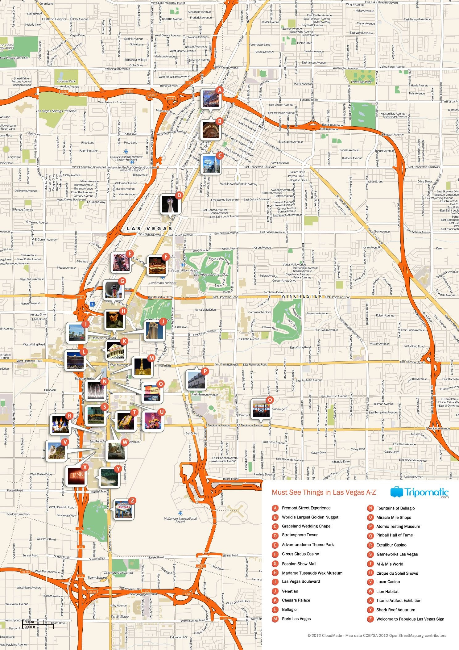Free Printable Map Of Las Vegas Attractions. | Free Tourist Maps - Free Printable Las Vegas Coupons 2014