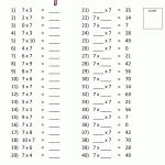 Free Printable Math Sheets 7 Times Table Test 1 | Korrutustabel   Free Printable Math Worksheets