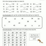 Free Printable Math Worksheets Number Bonds To 50 2 | Education   Free Printable Number Bonds Worksheets For Kindergarten