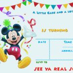 Free Printable Mickey Mouse Party Invitation Template | Free   Free Printable Mickey Mouse Invitations