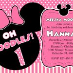 Free Printable Minnie Mouse 1St Birthday Invitations — Birthday   Free Printable Minnie Mouse Invitations