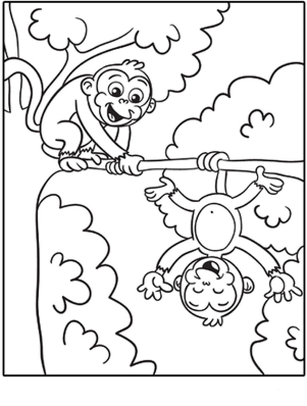 Free-Printable-Monkey-Coloring-Pages | | Bestappsforkids - Free Printable Monkey Coloring Pages