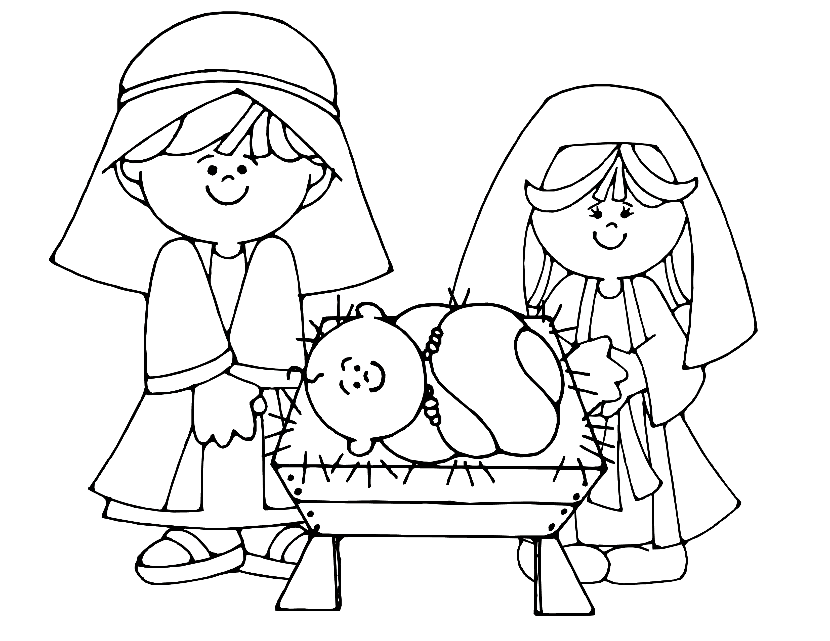 Free Printable Nativity Coloring Pages For Kids - Best Coloring - Free Printable Christmas Baby Jesus Coloring Pages