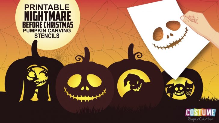 Free Printable Nightmare Before Christmas Pumpkin Stencils