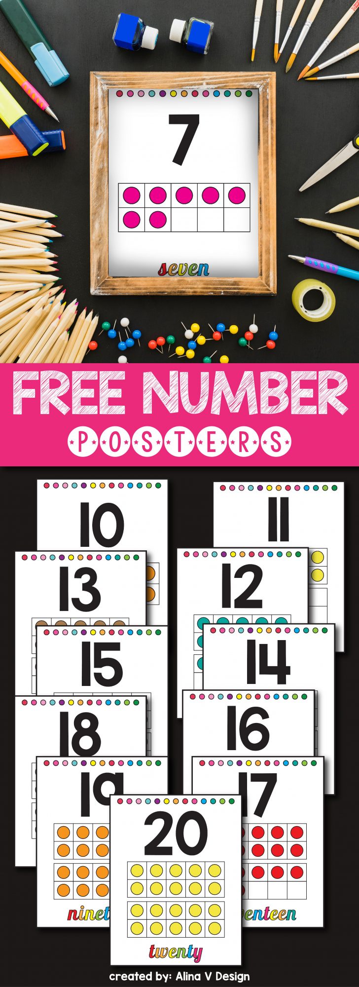 Free Printable Number Posters