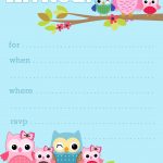 Free Printable Owl Invitations From Printablepartyinvitations   Free Printable Invitations