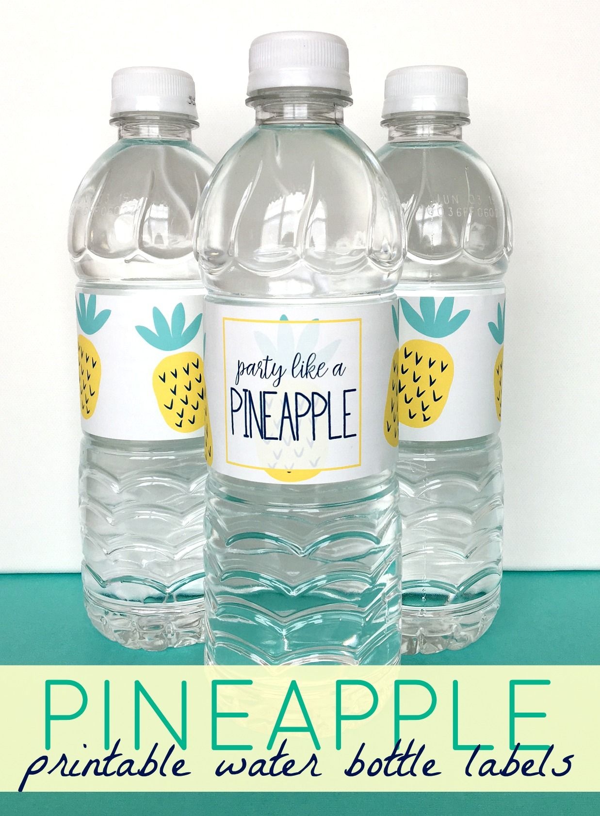 Free Printable - &amp;quot;party Like A Pineapple&amp;quot; Water Bottle Labels | Best - Free Printable Water Bottle Labels For Birthday