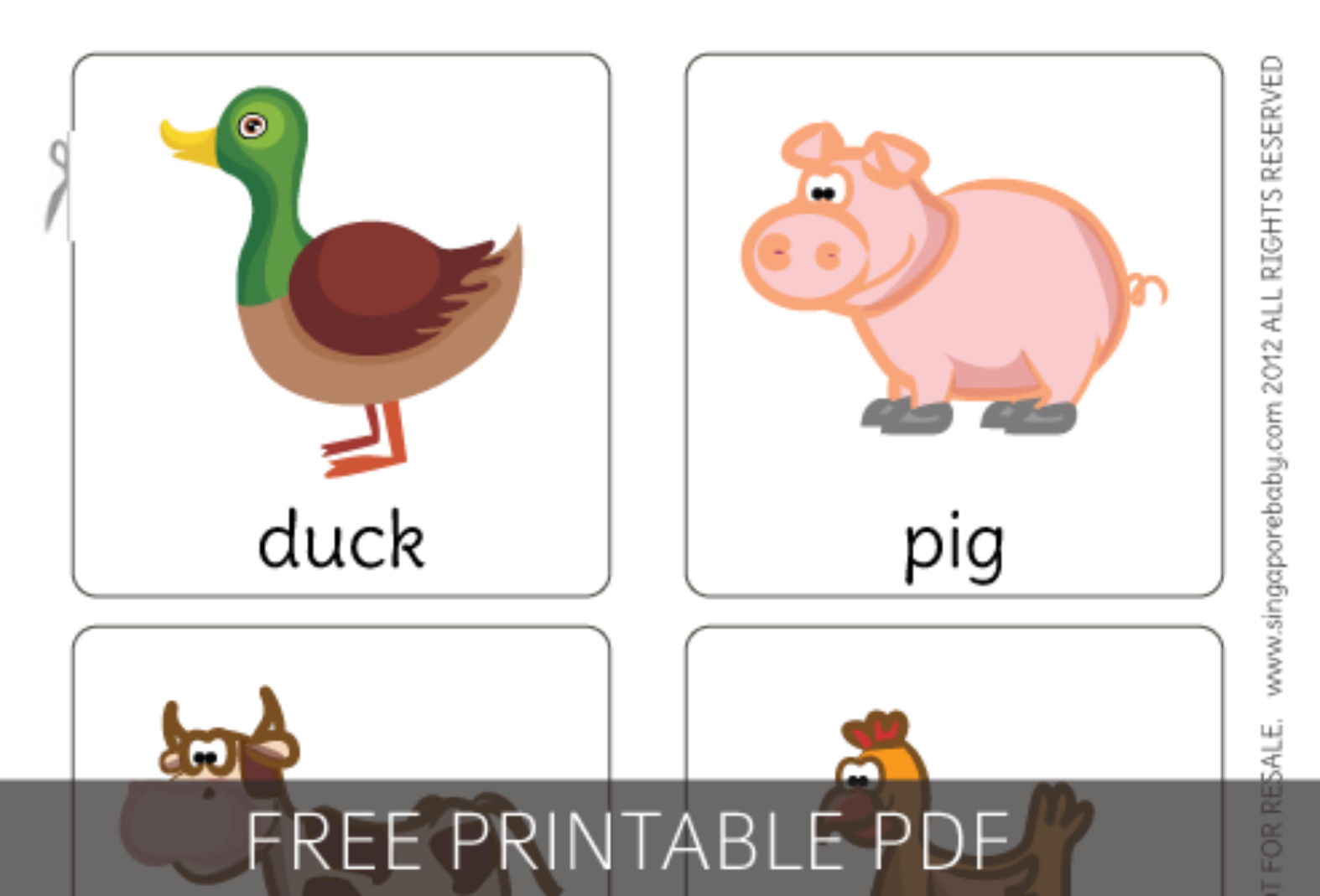 Free Printable Pdf Farm Animals Flashcards | Julianna | Farm Animals - Free Printable Farm Animal Flash Cards