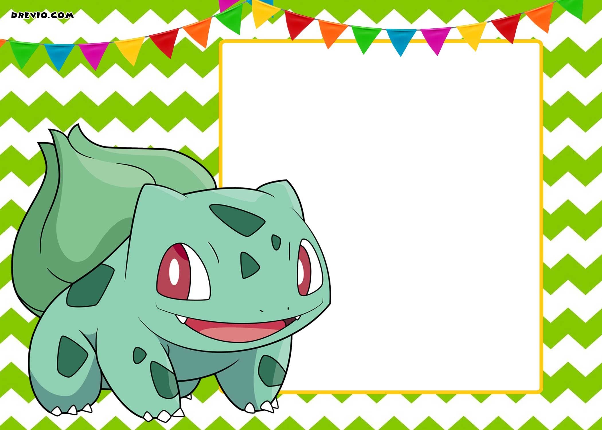 Printable Pokemon Invitations Free