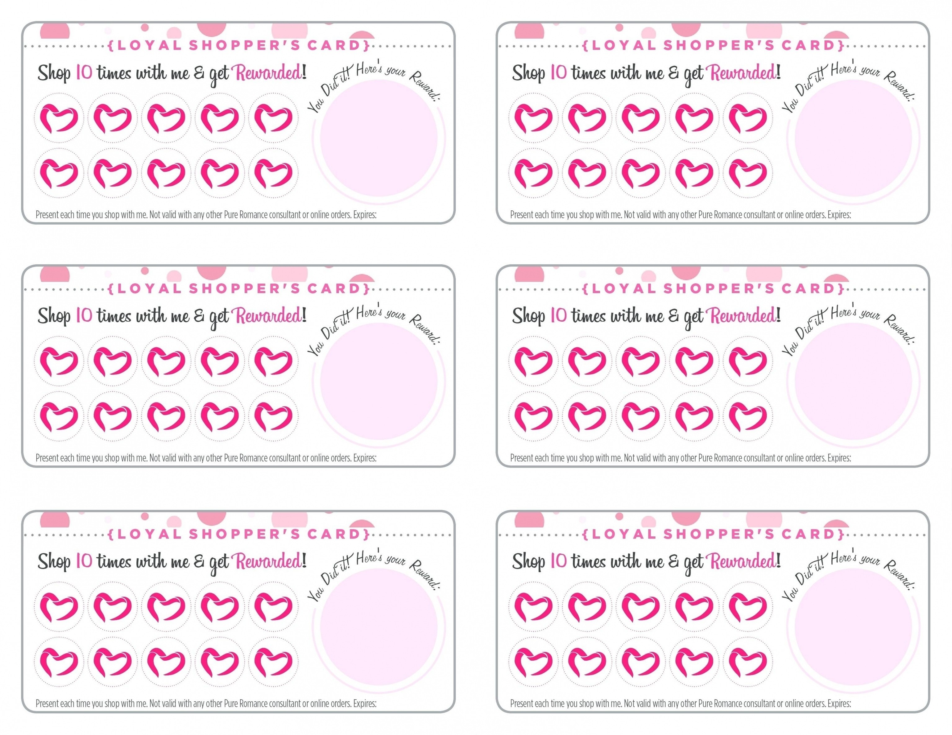 Free Printable Loyalty Card Template Free Printable