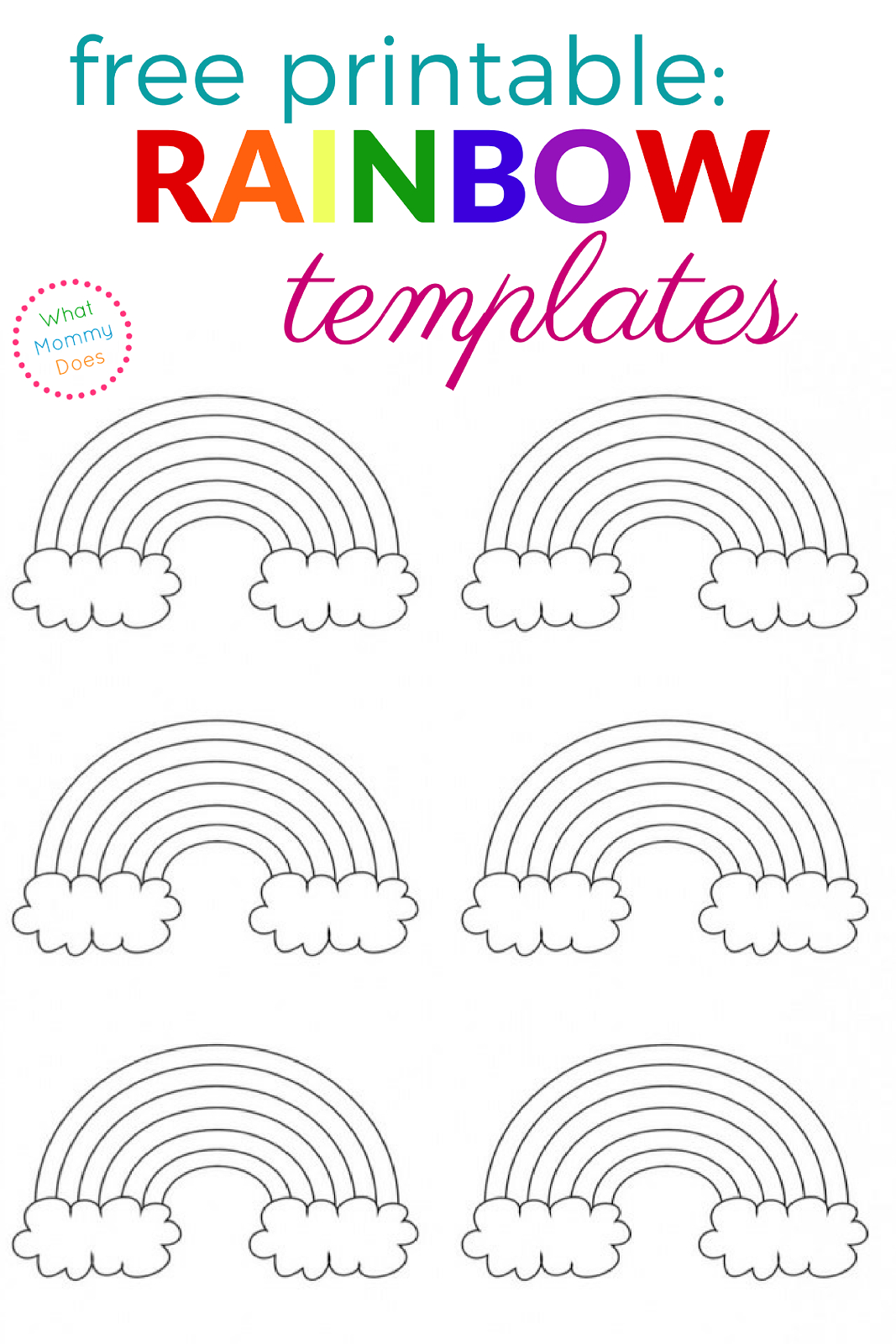 Free Printable Rainbow Templates – Large, Medium &amp;amp; Small Patterns - Free Printable Crafts