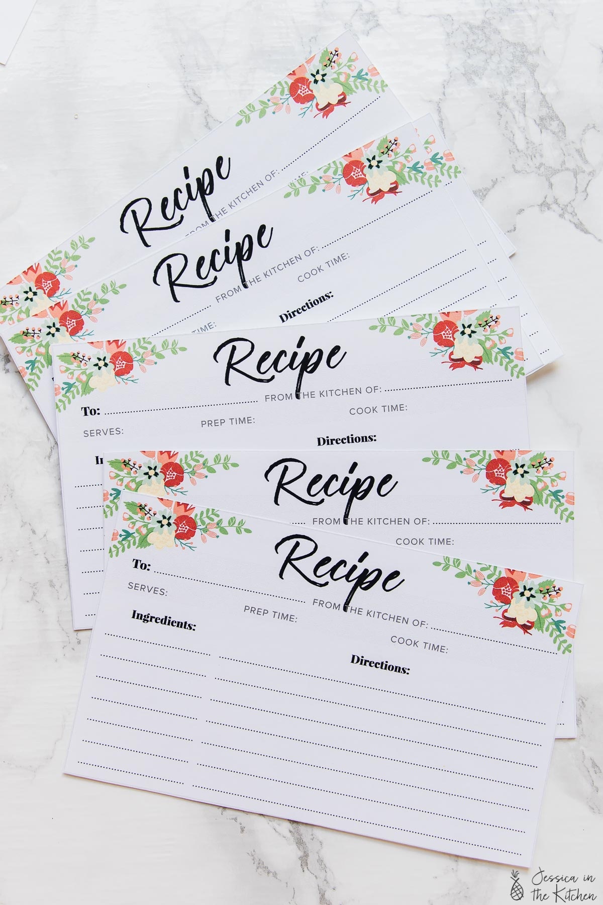 Free Printable Recipe Cards! My Gift To You - Jessica In The Kitchen - Free Printable Recipe Cards