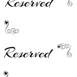 Free Printable Reserved Seating Signs For Your Wedding Ceremony   Free Printable Reserved Table Signs