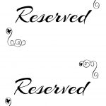 Free Printable Reserved Seating Signs For Your Wedding Ceremony   Free Printable Sign Templates