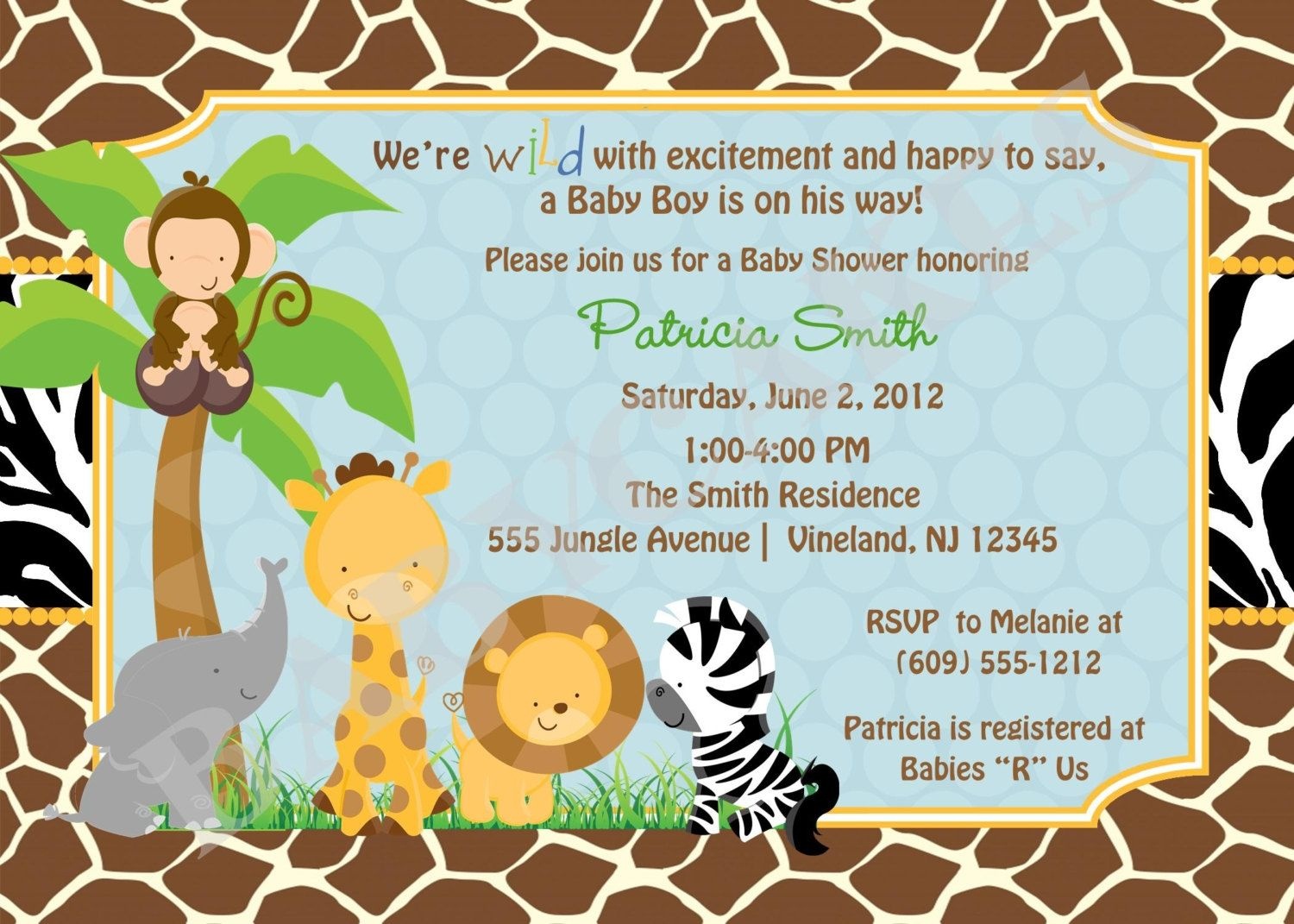 Free Printable Safari Baby Shower Invitations Safari Ba Shower - Free Printable Zebra Baby Shower Invitations