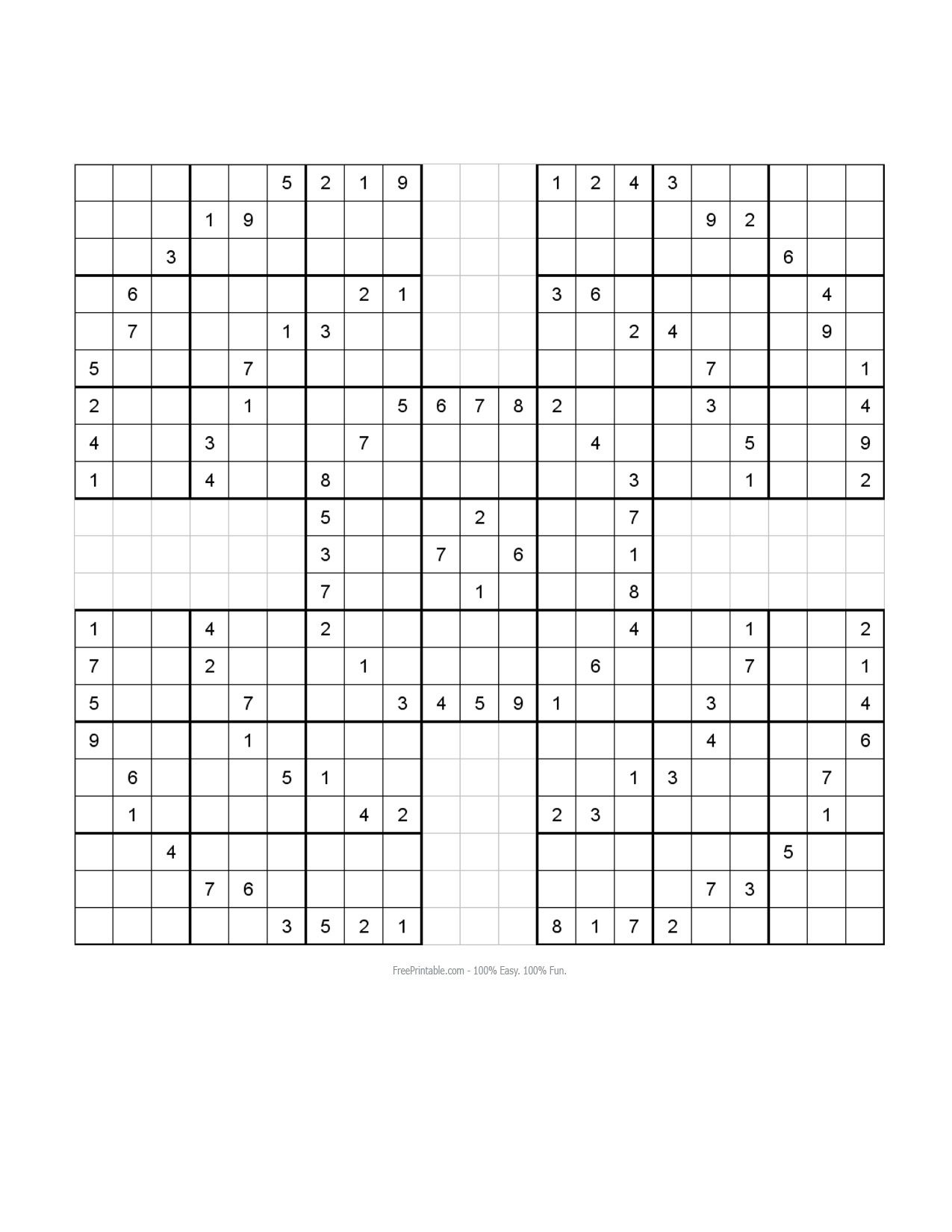 1001 Hard Samurai Sudoku Puzzles 11A