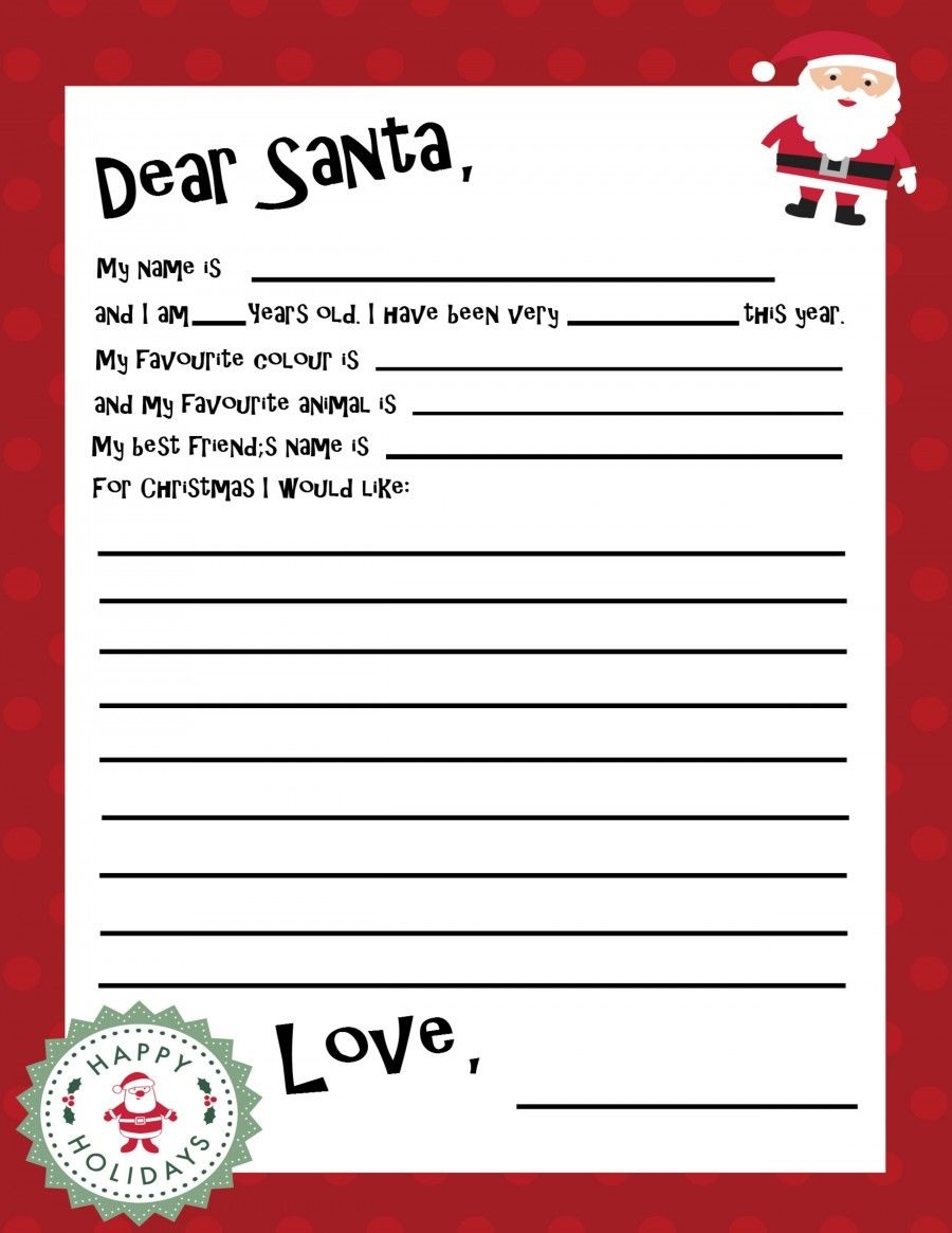 Free Printable Santa Letter Template | Holiday Christmas | Santa - Free Printable Christmas Letters From Santa