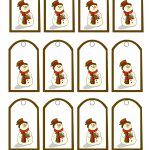Free Printable Snowman Christmas Gift Tags   Free Printable Snowman Stationery