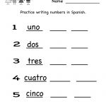 Free Printable Spanish Worksheet For Kindergarten   Free Printable Spanish Worksheets
