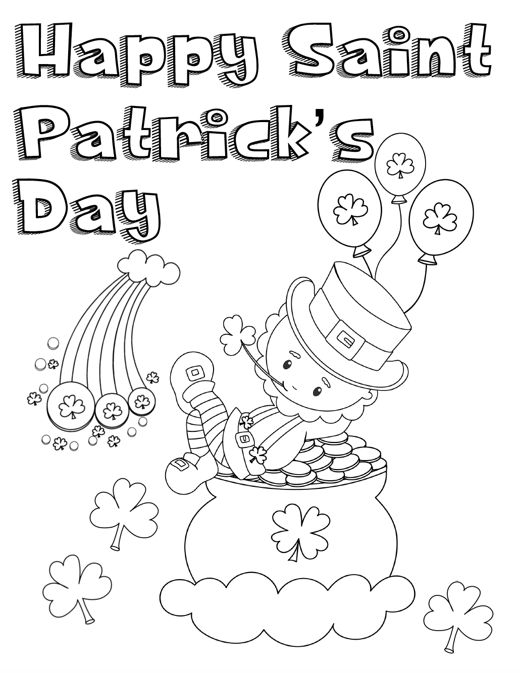 Free Printable St. Patrick&amp;#039;s Day Coloring Pages: 4 Designs - Free Printable Saint Patrick Coloring Pages