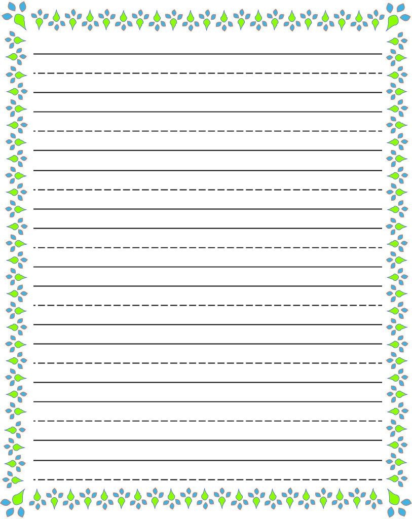 Free Printable Stationery For Kids, Free Lined Kids Writing Paper - Free Printable Writing Paper For Adults