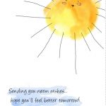 Free Printable Sunshine Greeting Card. Great For Student Cards   Free Printable Thinking Of You Cards