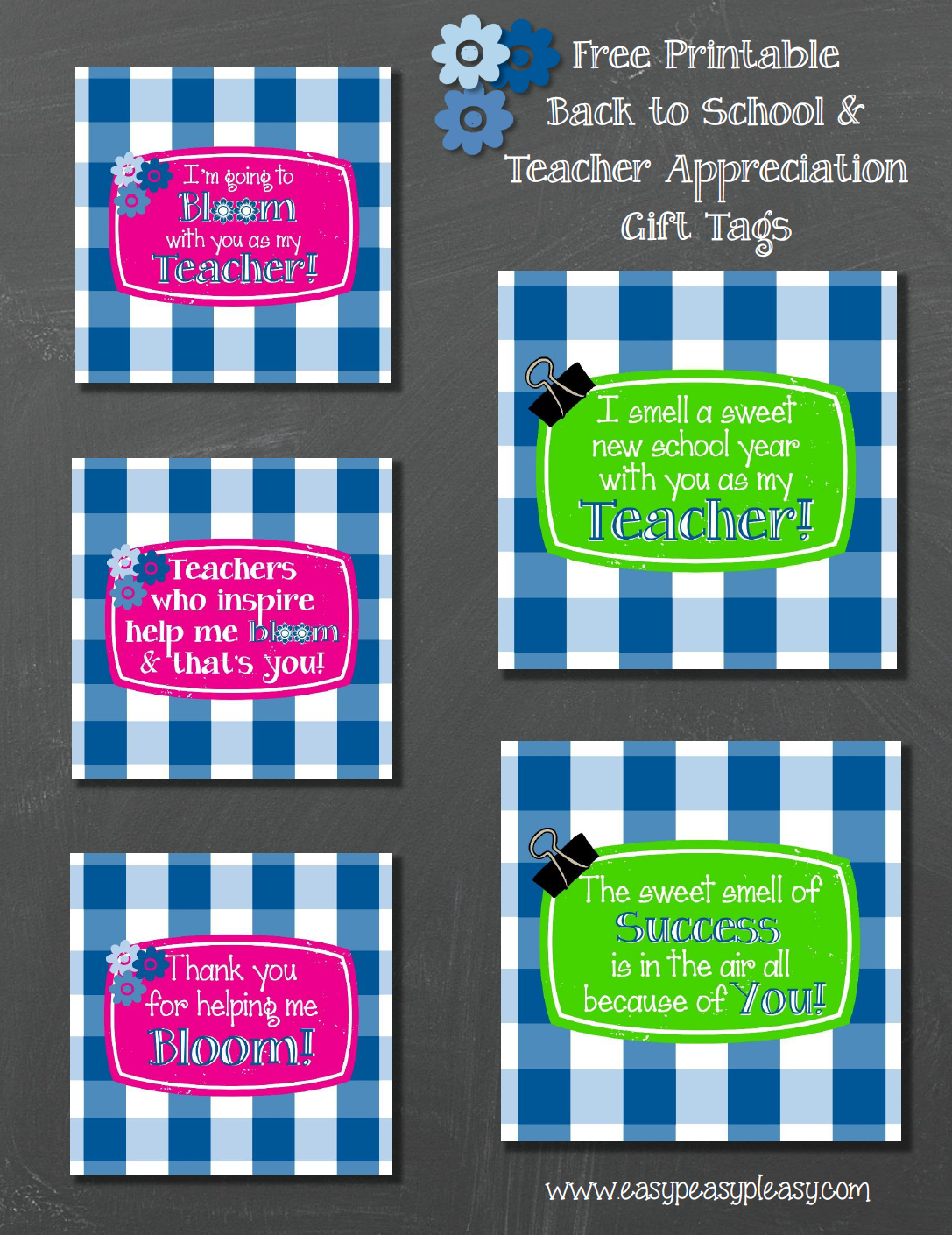 Free Printable Teacher Gift Tags And Gift Idea - Easy Peasy Pleasy - Free Printable Name Tags For Teachers