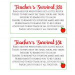 Free Printable} Teacher Survival Kit   Leah With Love   Teacher Survival Kit Free Printable