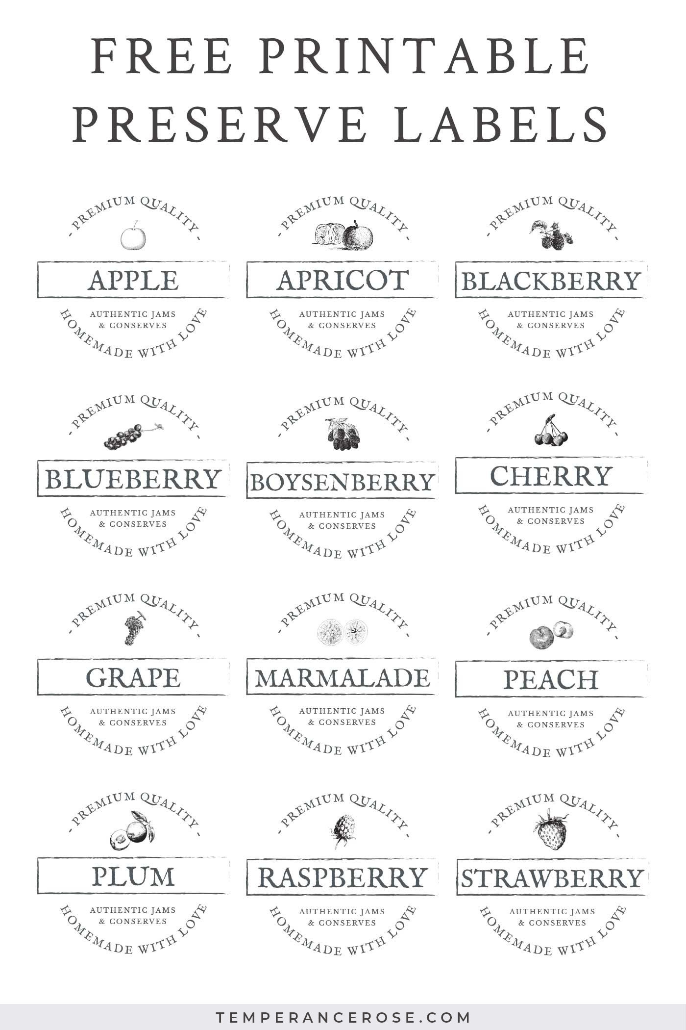 Free Printable Vintage Jam Jar Labels - Free Printable Jam Labels