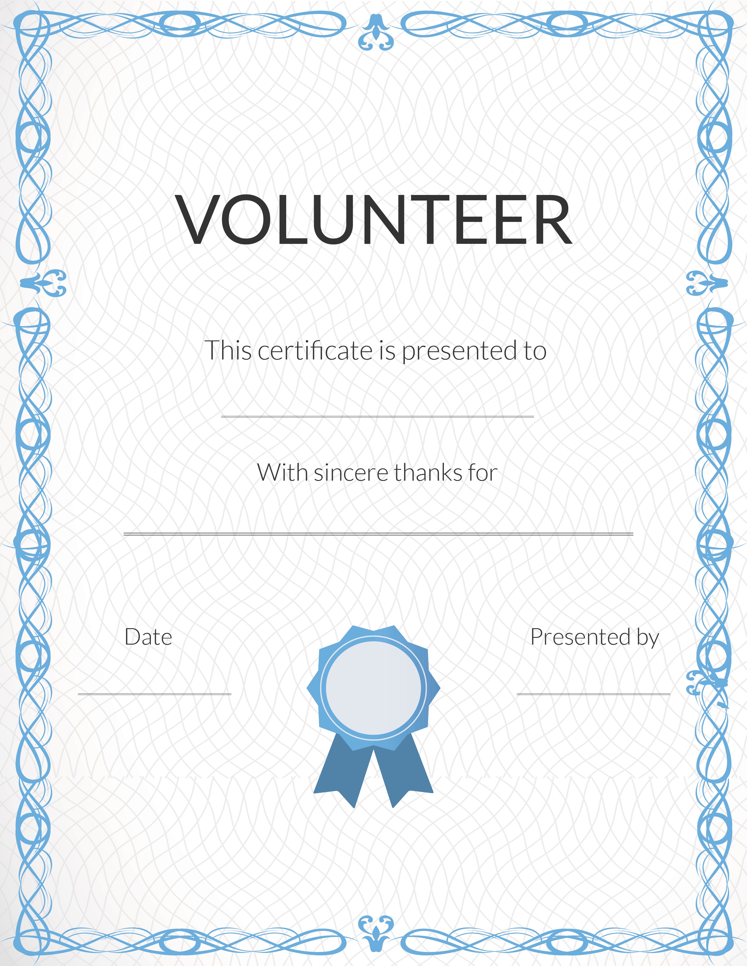 Free Printable Volunteer Appreciation Certificates | Signup - Free Printable Swimming Certificates For Kids
