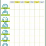 Free Printable Weekly Chore Charts   Free Printable Teenage Chore Chart