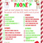 Free Printable! What's On Your Phone Christmas Party Game   Free Printable Christmas Games For Family Gatherings