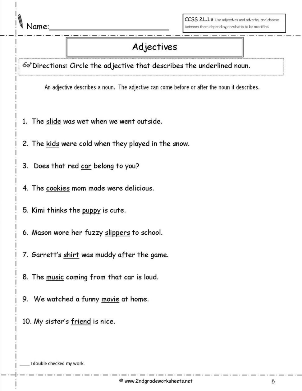 Free-Printable-Worksheets-For-Teachers-5Th-Grade-Science-Adjective - Free Printable Science Worksheets For 2Nd Grade