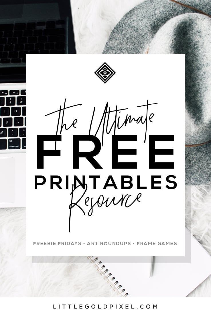 Free Printables • Free Wall Art Roundups • Little Gold Pixel - Free Printable Wall Posters