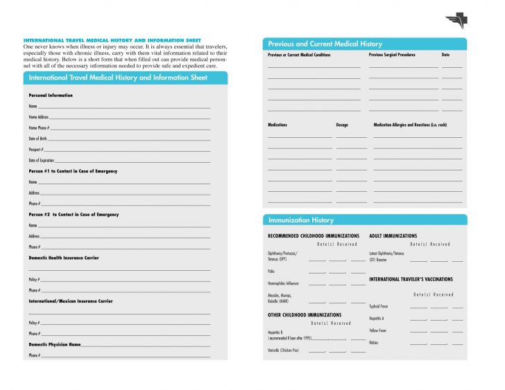 Free Printable Medical History Forms