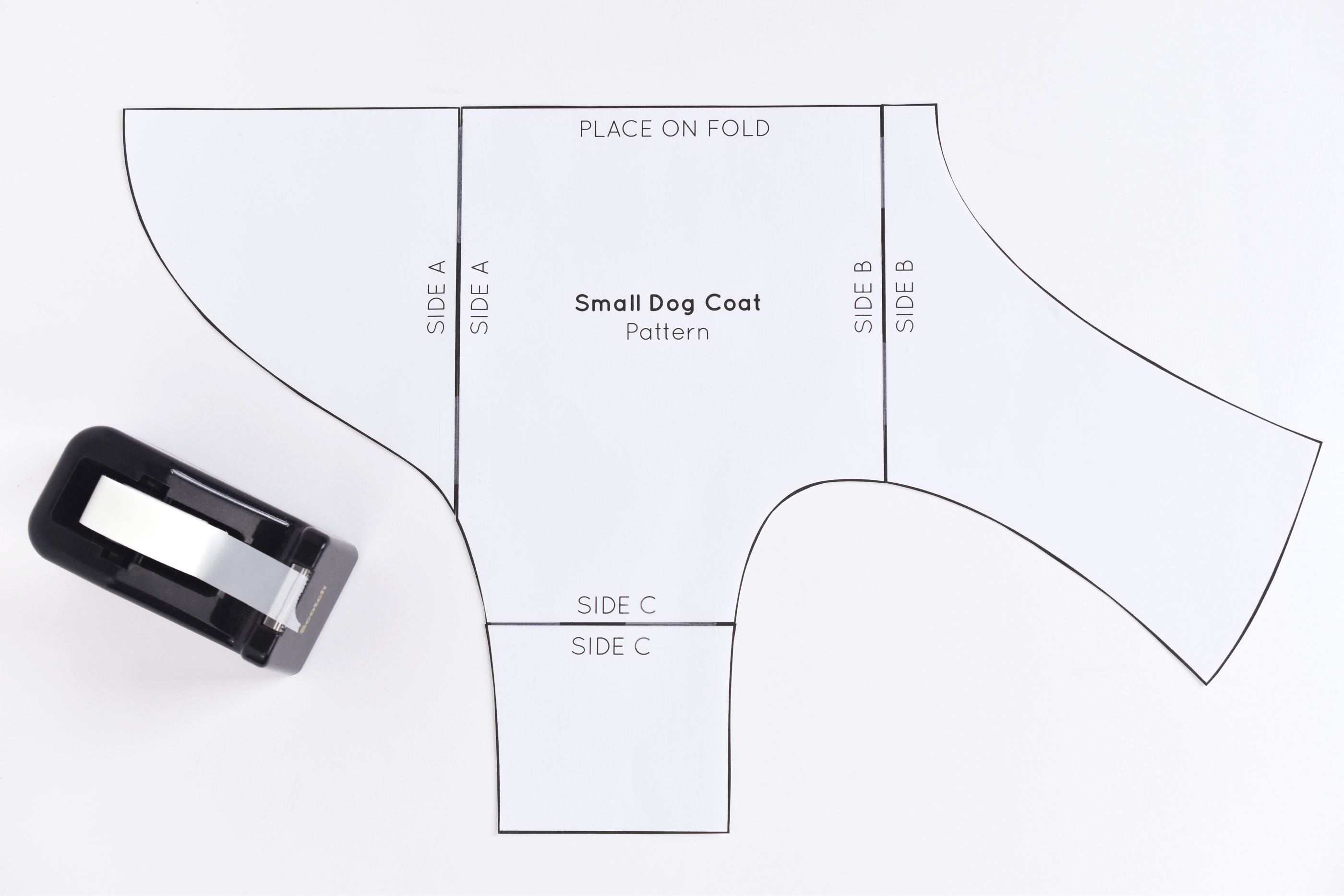 soft toy dog cutting pattern