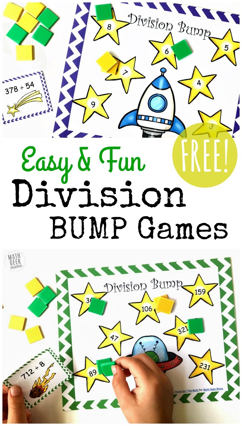 Free Simple Printable Division Games {1-2 Digit Divisors} - Free Printable Maths Games