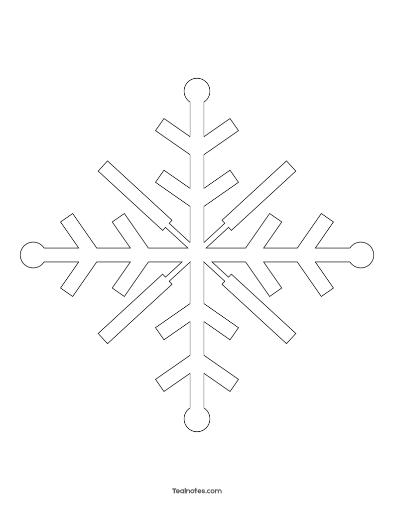 Free Snowflake Template: Easy Paper Snowflakes To Cut And Color - Free Printable Snowflakes