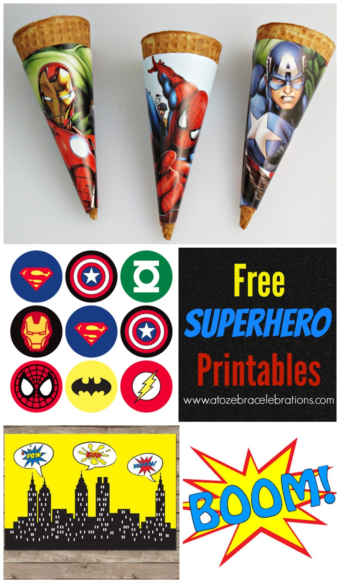 Free Superhero Party Printables – Style With Nancy - Free Printable Superhero Pictures