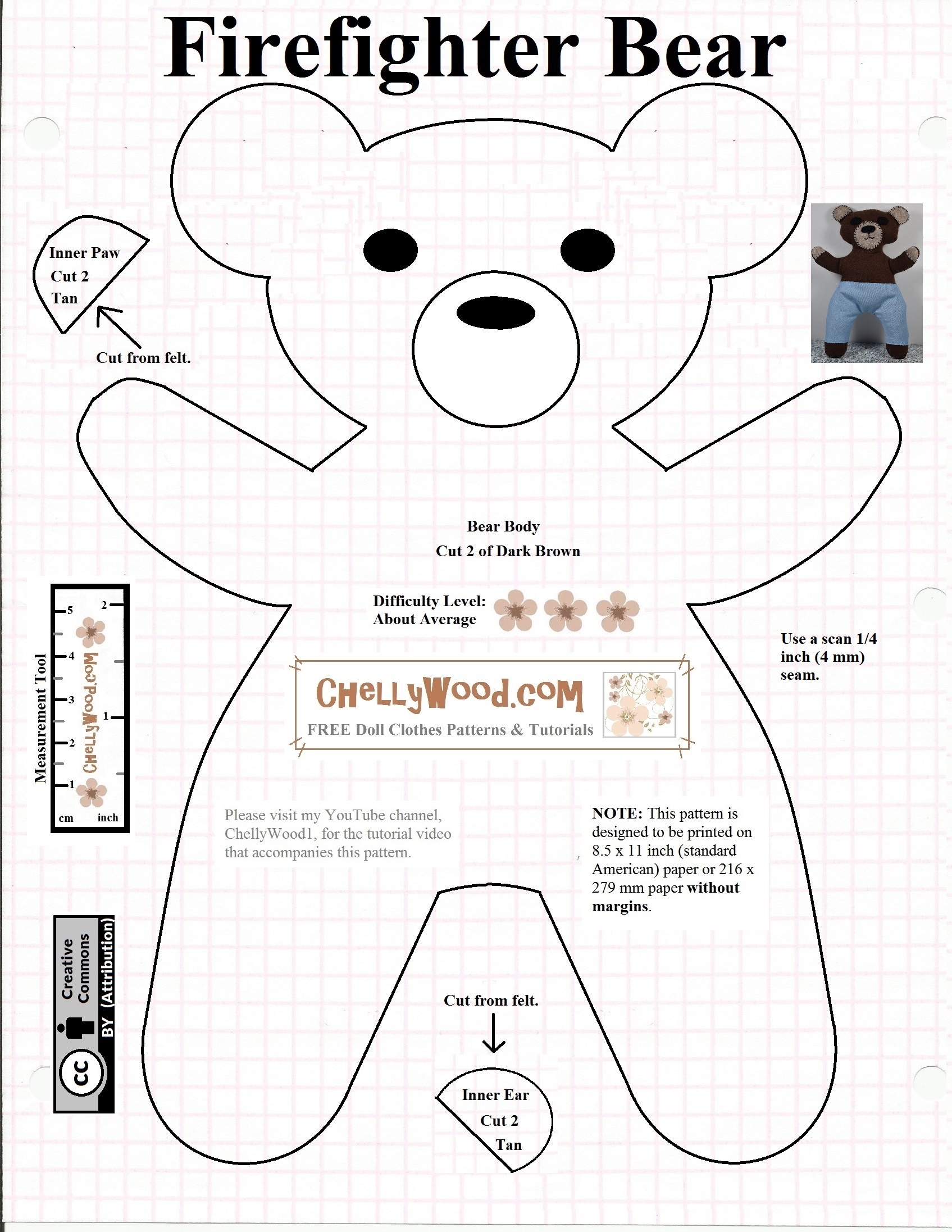 Free Printable Teddy Bear Clothes Patterns Free Printable