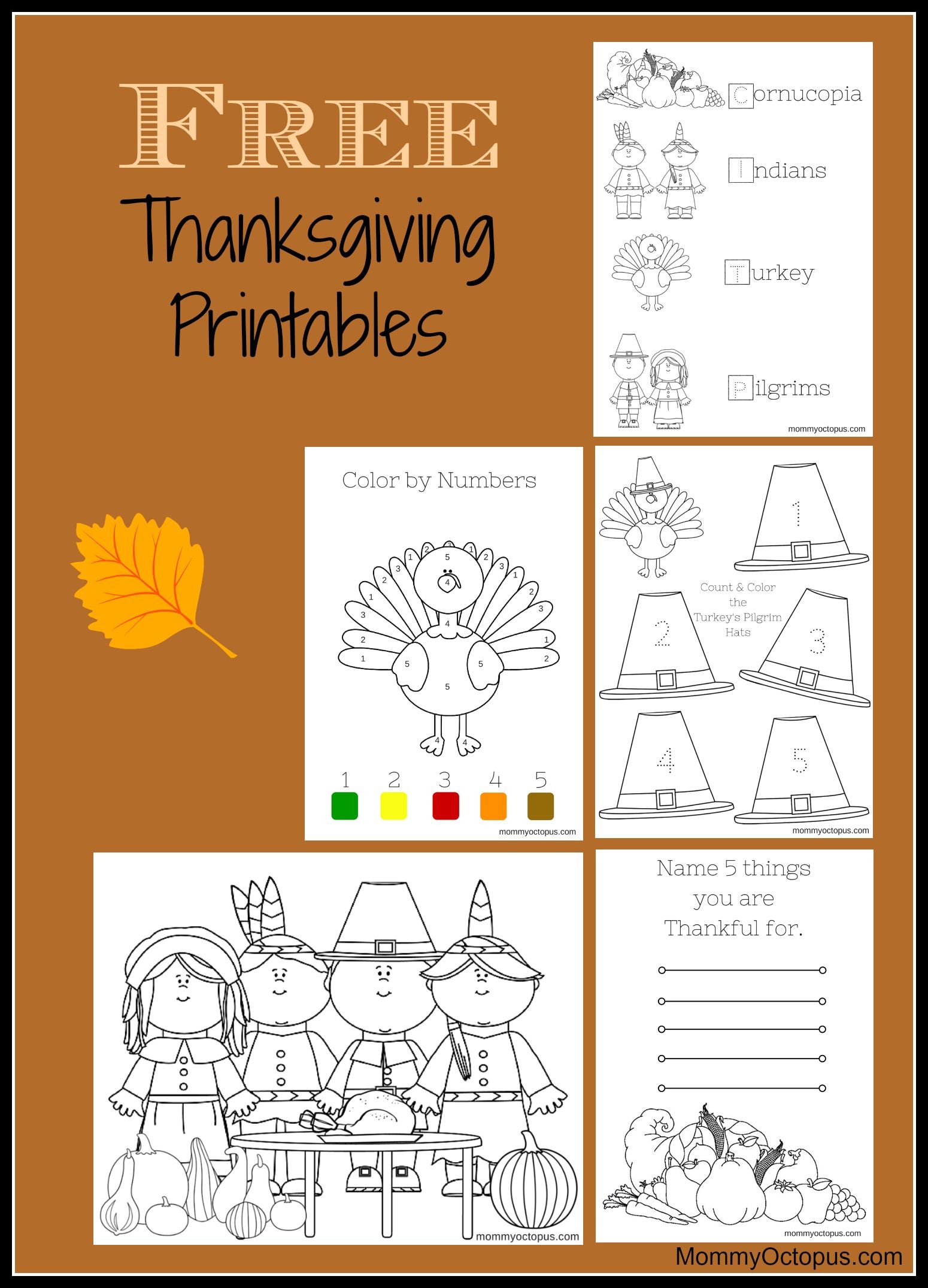Free Printable Kindergarten Thanksgiving Activities Free Printable