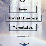 Free Travel Itinerary Templates For Travel, Flight & Vacations   Free Printable Itinerary